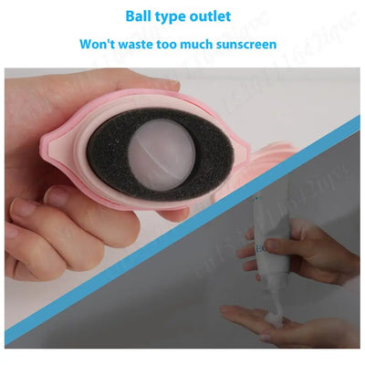 55ML Sunscreen Applicator Portable Refillable Roll on Sponge Applicator Silicone Suncream Lotion Applicators for Family Travel - PrimeandBeauty