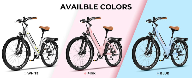 1000 Peak Electric Bike for Adults,up 80 Miles Removable Battery Ebike, 26" Electric E Bike with 7-Speed,Adult Electric Bicycles