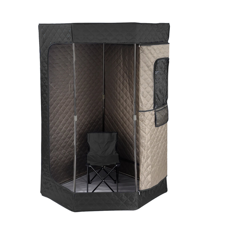 Full Size Portable Sauna, Home Steam Sauna, with Folding Chair and 3L 1200W Steamer, Ideal for Personal Spa Sessions - PrimeandBeauty
