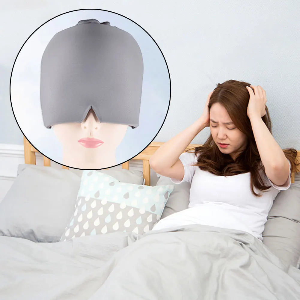 Relief Headgear Migraine Relief Cap Gel Ice Cap Cold Compress Therapy Cap Ice Head Wrap Pack Eye Mask For Pressure Relieve Pain - PrimeandBeauty