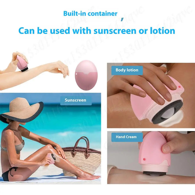 55ML Sunscreen Applicator Portable Refillable Roll on Sponge Applicator Silicone Suncream Lotion Applicators for Family Travel - PrimeandBeauty
