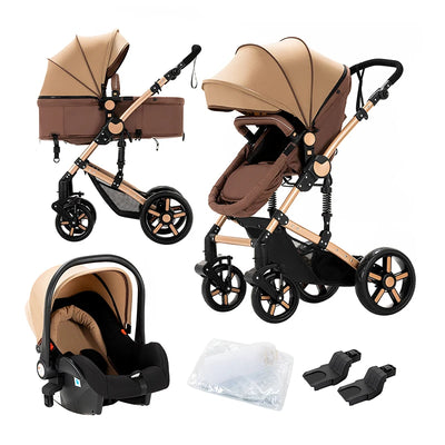 High quality newborn Lightweight  Baby Stroller  Folding Cart  Comfort Baby Stroller 3 in 1 Child Safety Seat With ISOfix - PrimeandBeauty