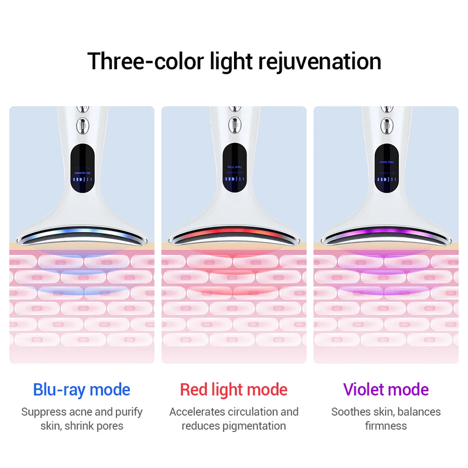 Neck Beauty Device EMS Microcurrent Chin Lifting Face Neck Facial Massager Anti Wrinkle Firming Lifting Lighten Neck Lines Skin