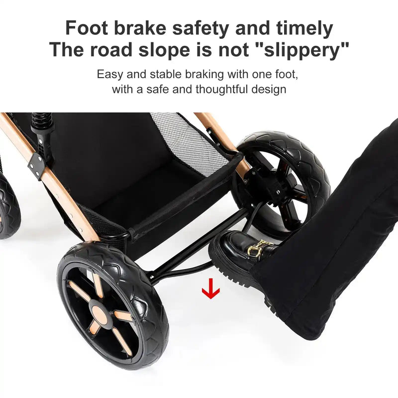 High quality newborn Lightweight  Baby Stroller  Folding Cart  Comfort Baby Stroller 3 in 1 Child Safety Seat With ISOfix - PrimeandBeauty