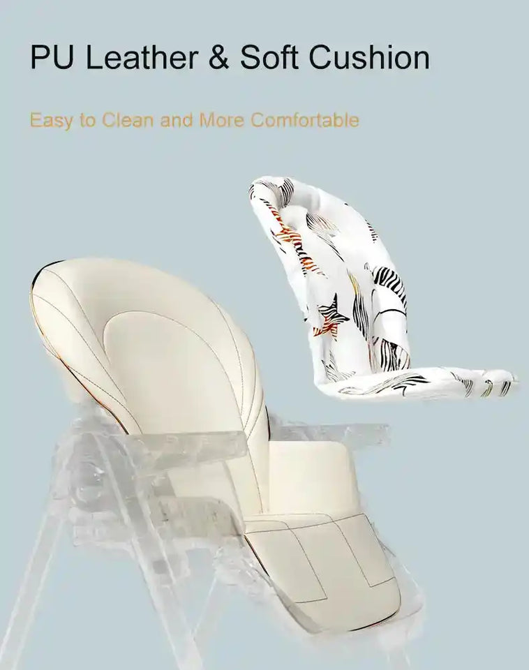 Multifunctional Foldable Baby High Chair Adjustable Height Feeding Chair Can Sit Can Lie Toddle Play Chair - PrimeandBeauty