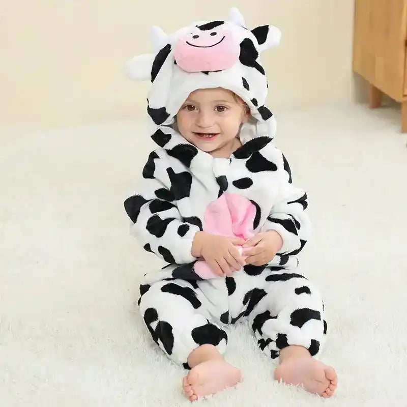 Umorden Infant Toddler Rabbit Dog Lion Tiger Dinosaur Costumes Baby Boys Girls Kigurumi Cartoon Animal Romper Halloween Purim - PrimeandBeauty