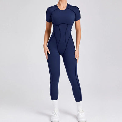 New Autumn/Winter Women's One-piece Yoga Jumpsuit leggings Long-sleeved Sexy Backless Slim Fit Sports Outfit - PrimeandBeauty