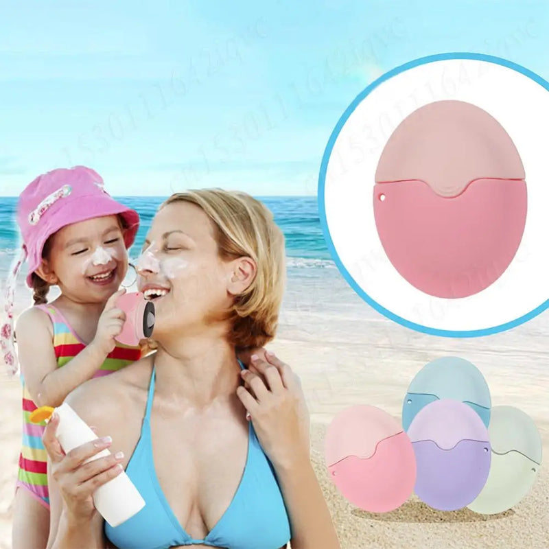 55ML Sunscreen Applicator Portable Refillable Roll on Sponge Applicator Silicone Suncream Lotion Applicators for Family Travel - PrimeandBeauty