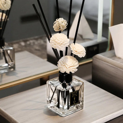 Flameless Home Fragrance Freesia Lavender Aromatherapy Oil with Reed Diffuser Stick Liquid Air Freshener Room Decor Ornaments - PrimeandBeauty