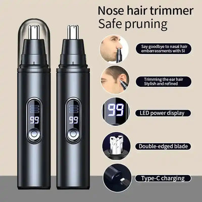 Mini Pocket Nose Hair Trimmer Painless Clipper Nose Ears Hair Eyebrow Waterproof Portable Trimmer For Men Women - PrimeandBeauty