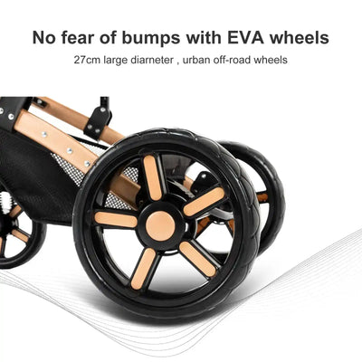 High quality newborn Lightweight  Baby Stroller  Folding Cart  Comfort Baby Stroller 3 in 1 Child Safety Seat With ISOfix - PrimeandBeauty