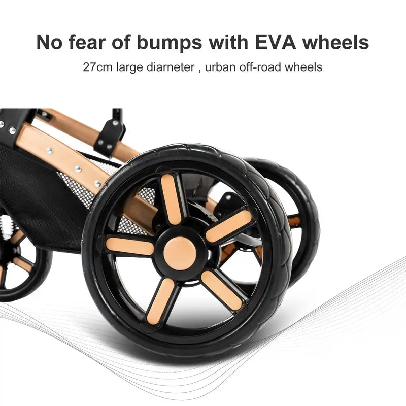 High quality newborn Lightweight  Baby Stroller  Folding Cart  Comfort Baby Stroller 3 in 1 Child Safety Seat With ISOfix - PrimeandBeauty