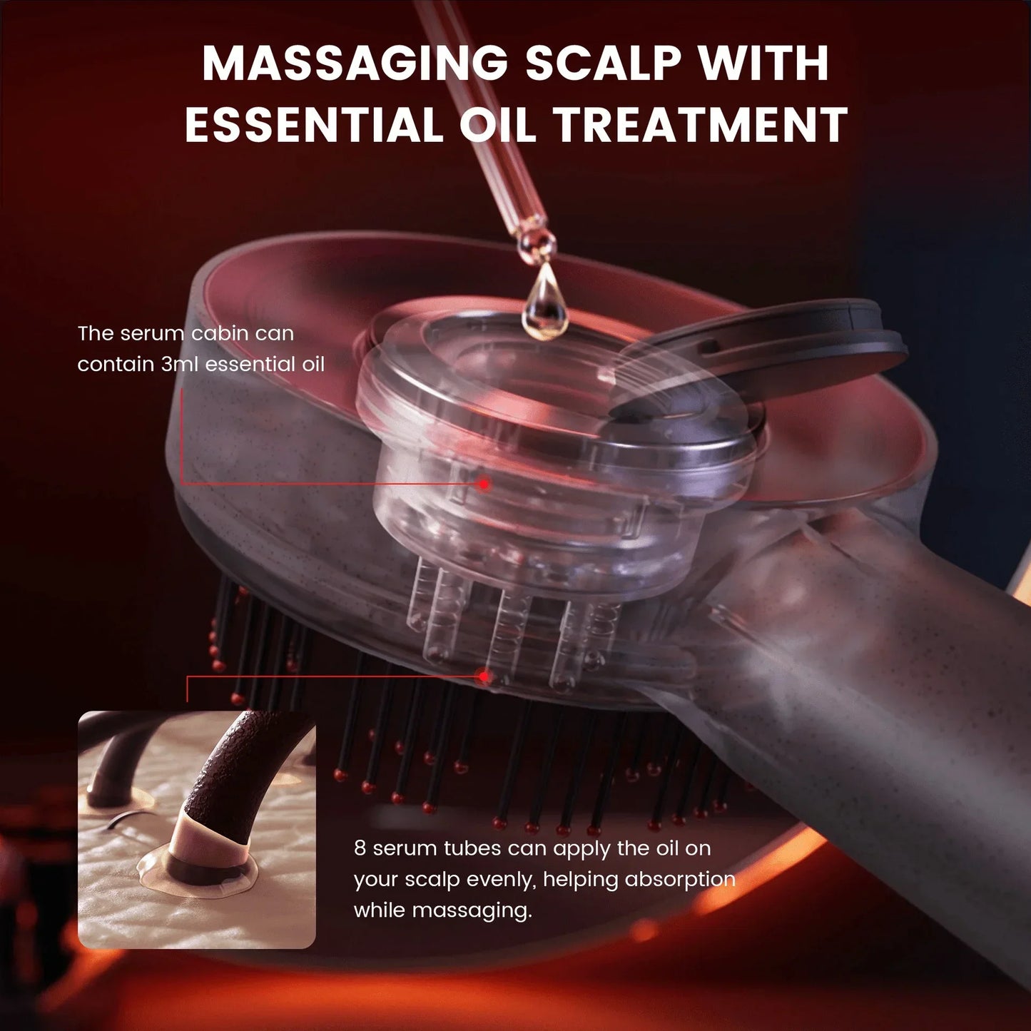 3-in-1 Red Light Massage Comb