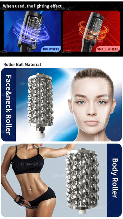 New EMS 2 in 1 Roller Massage Lose Weight Therapy 40K Compressive Micro vibration Vacuum 5D Body slimming Machine - PrimeandBeauty