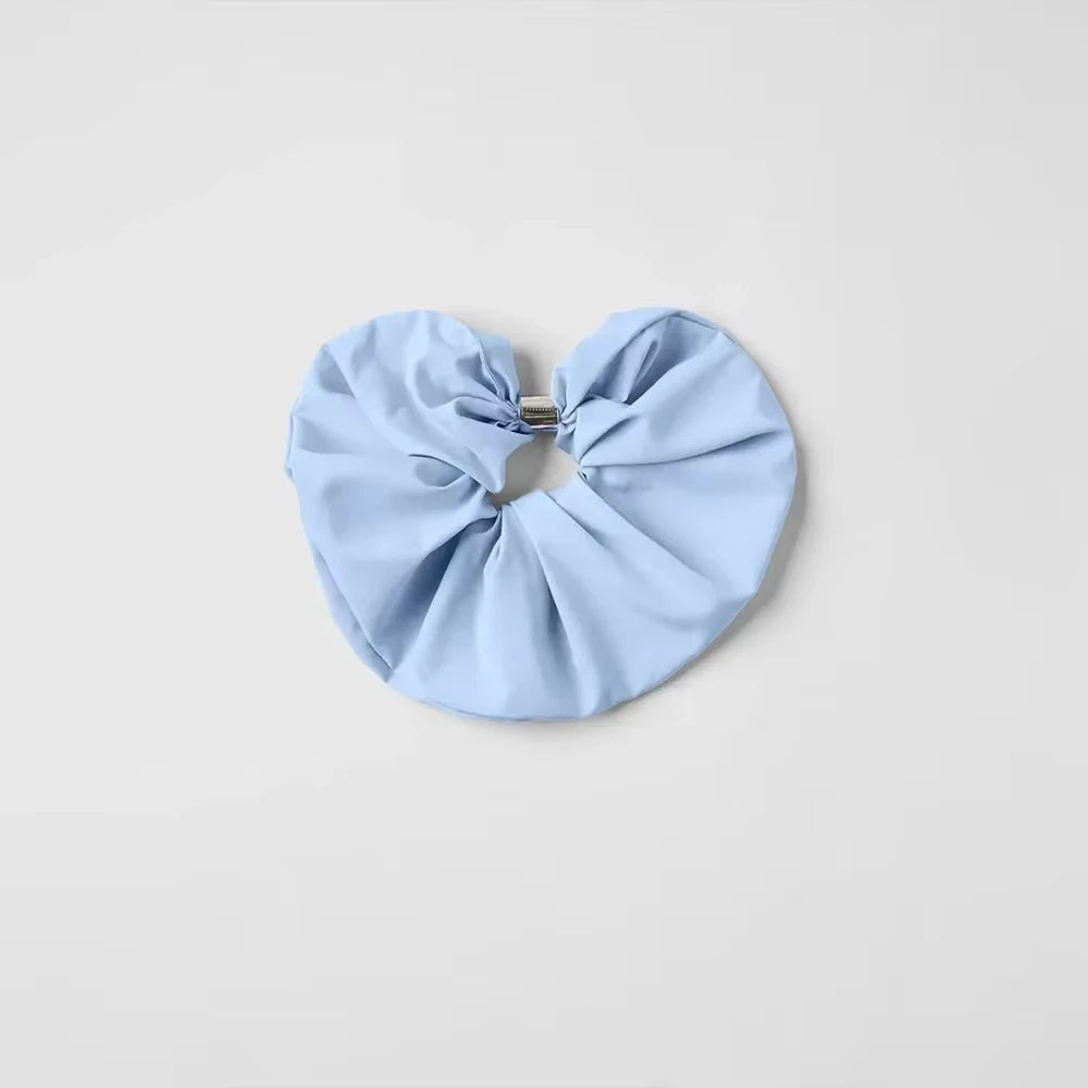 Yoga Bead It Oversized Scrunchie Exercise Blue Headband Elastic Ponytail Headband Gym Headband Women's Hair Accessories - PrimeandBeauty