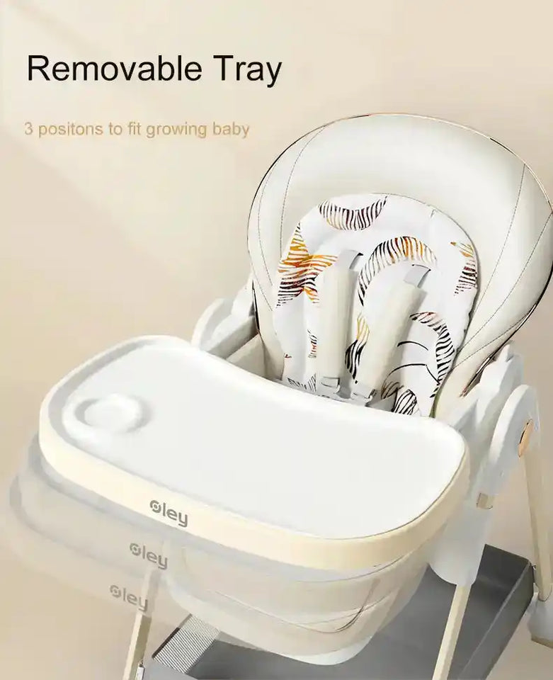Multifunctional Foldable Baby High Chair Adjustable Height Feeding Chair Can Sit Can Lie Toddle Play Chair - PrimeandBeauty