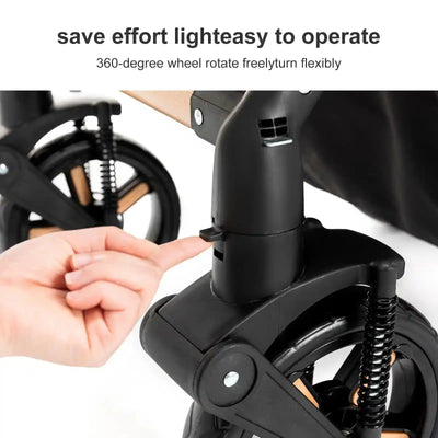 High quality newborn Lightweight  Baby Stroller  Folding Cart  Comfort Baby Stroller 3 in 1 Child Safety Seat With ISOfix - PrimeandBeauty