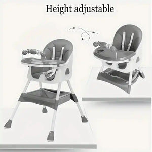 UBRAVOO Foldable Baby High Chair 6 Months Plus, with Large Antislip Pad & ToyRack, Easy to Clean Feeding , E500 - PrimeandBeauty