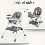 UBRAVOO Foldable Baby High Chair 6 Months Plus, with Large Antislip Pad & ToyRack, Easy to Clean Feeding , E500 - PrimeandBeauty