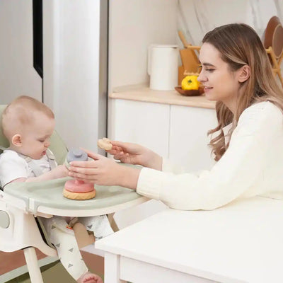 1pc Children's Dining High Chair, Foldable Dining Chair, Detachable Dining Plate, Portable Children's Chair - PrimeandBeauty