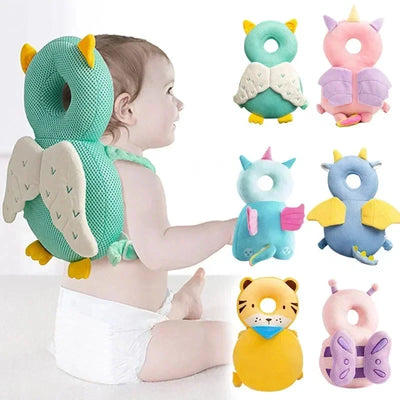 1-3T Toddler Baby Head Protector Safety Pad Cushion Back Prevent Injured Angel Bee Cartoon Security Pillows Protective Headgear - PrimeandBeauty
