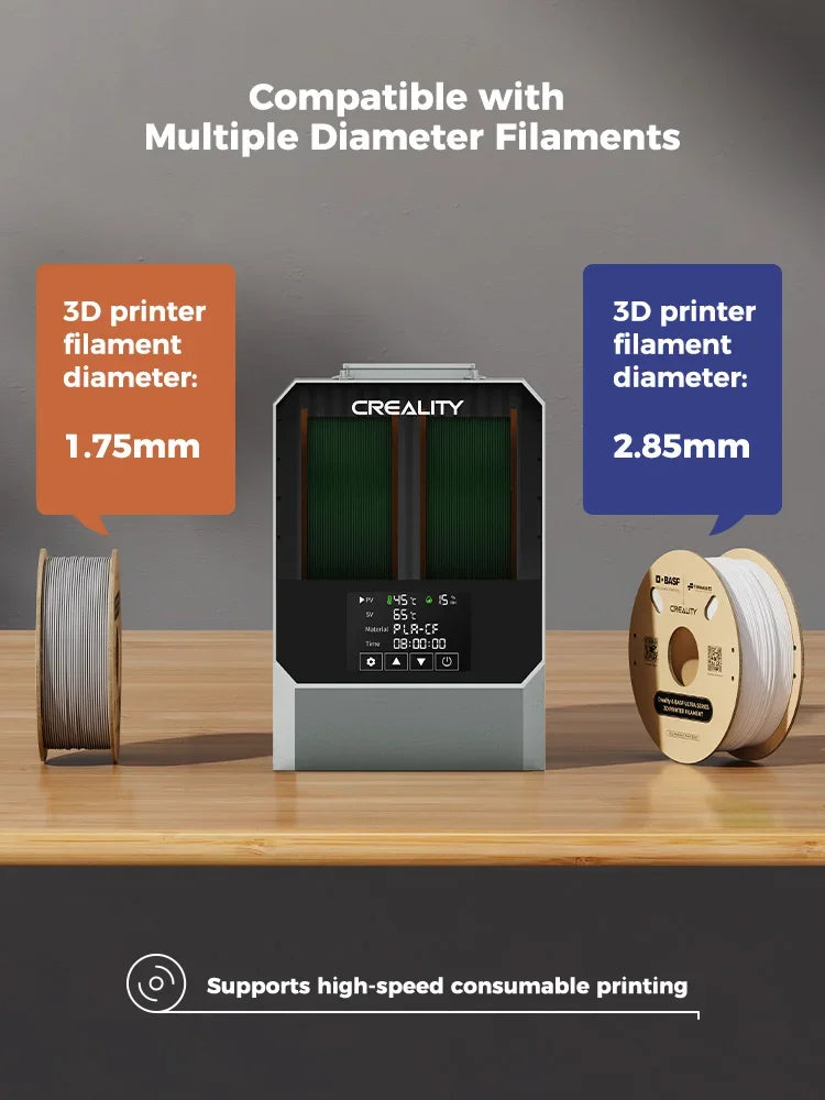 Creality Space Pi Filament Dryer Plus Drying Box Upgraded Two Rolls Drying Dehydrator for 2KG Filament 360° Hot-air heating - PrimeandBeauty