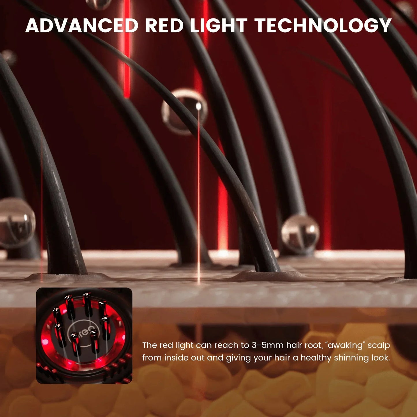 3-in-1 Red Light Massage Comb