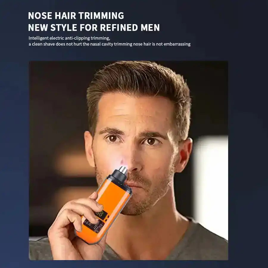 2 In 1 Electric Portable Ear And Nose Hair Trimmer Clipper 2024 Professional Painless Portable Eyebrow For Men - PrimeandBeauty