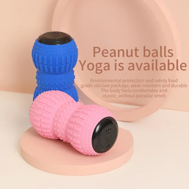 Yoga Fascia Ball Electric Peanut Ball USB Rechargeable Massage Ball Leg Muscle Relaxer Shoulder Neck Waist Massage Muscle Relax - PrimeandBeauty