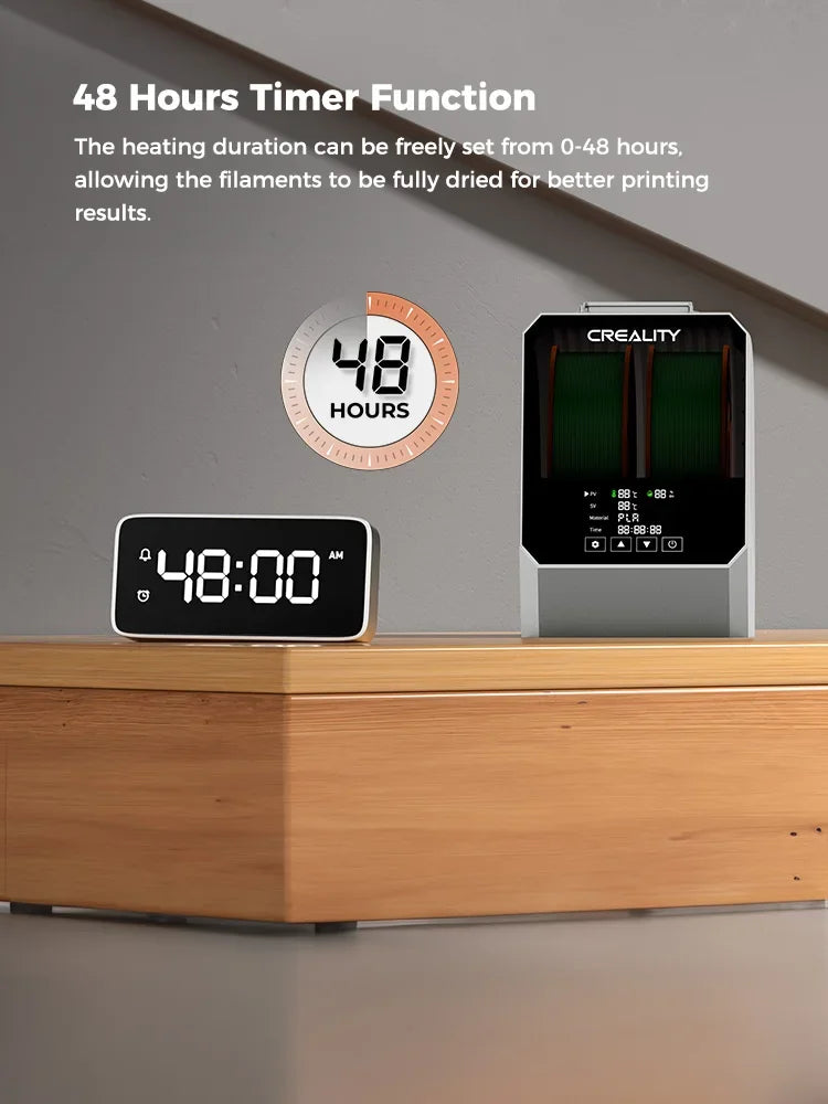 Creality Space Pi Filament Dryer Plus Drying Box Upgraded Two Rolls Drying Dehydrator for 2KG Filament 360° Hot-air heating - PrimeandBeauty