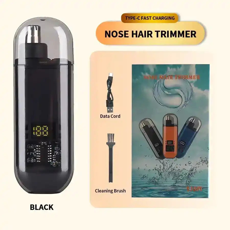 2 In 1 Electric Portable Ear And Nose Hair Trimmer Clipper 2024 Professional Painless Portable Eyebrow For Men - PrimeandBeauty