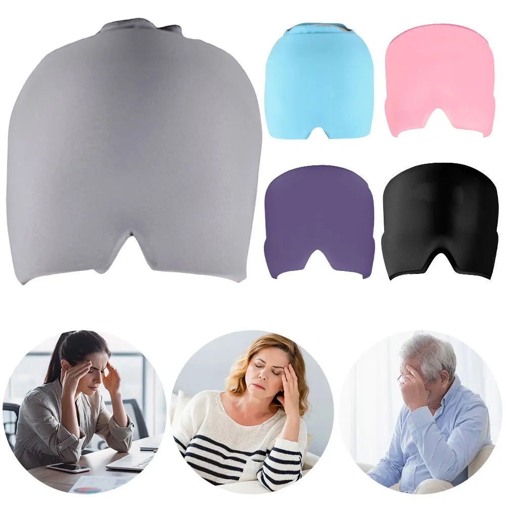 Relief Headgear Migraine Relief Cap Gel Ice Cap Cold Compress Therapy Cap Ice Head Wrap Pack Eye Mask For Pressure Relieve Pain - PrimeandBeauty