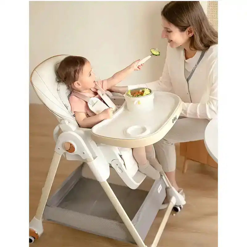 Multifunctional Foldable Baby High Chair Adjustable Height Feeding Chair Can Sit Can Lie Toddle Play Chair - PrimeandBeauty