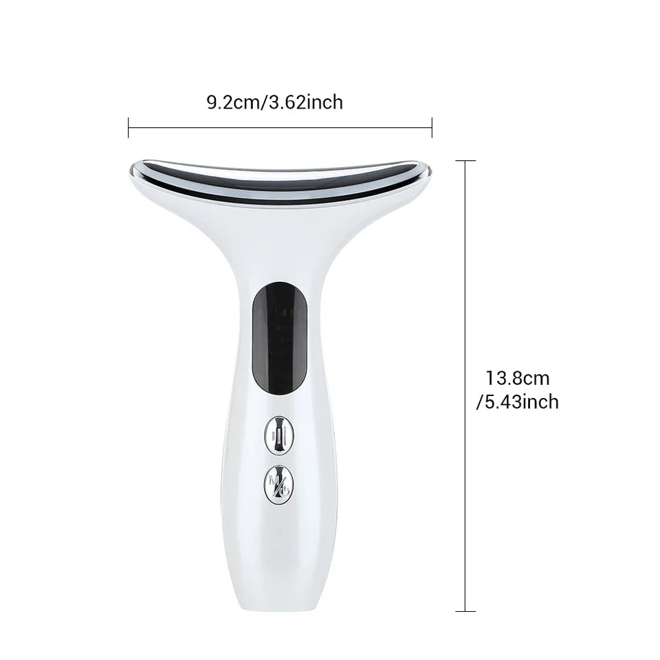 Emeka Neck Beauty Device EMS Microcurrent Chin Facial Lifting LED Firming Rejuvenation Anti Wrinkle Skin Care Face Massager