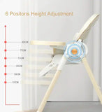 Multifunctional Foldable Baby High Chair Adjustable Height Feeding Chair Can Sit Can Lie Toddle Play Chair - PrimeandBeauty