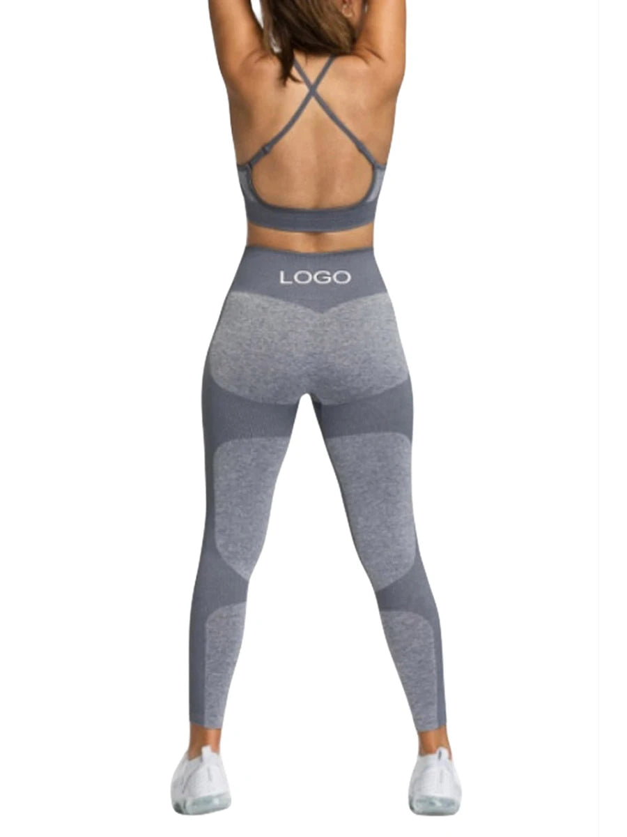 Women s Yoga Outfit Sleeveless Crop Top with High Waist Leggings 2-Piece Workout Set in Vibrant Colors for Active Wear - PrimeandBeauty