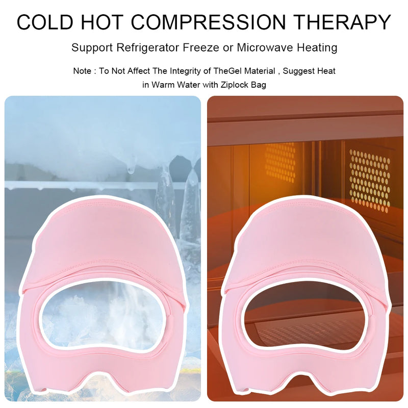 Gel Cold Hot Head Ice Cap Migraine Relief Hat Relief Migraine Ice Head Wrap Full Head Cold Compress Hat Head Heat Treatments Hat - PrimeandBeauty