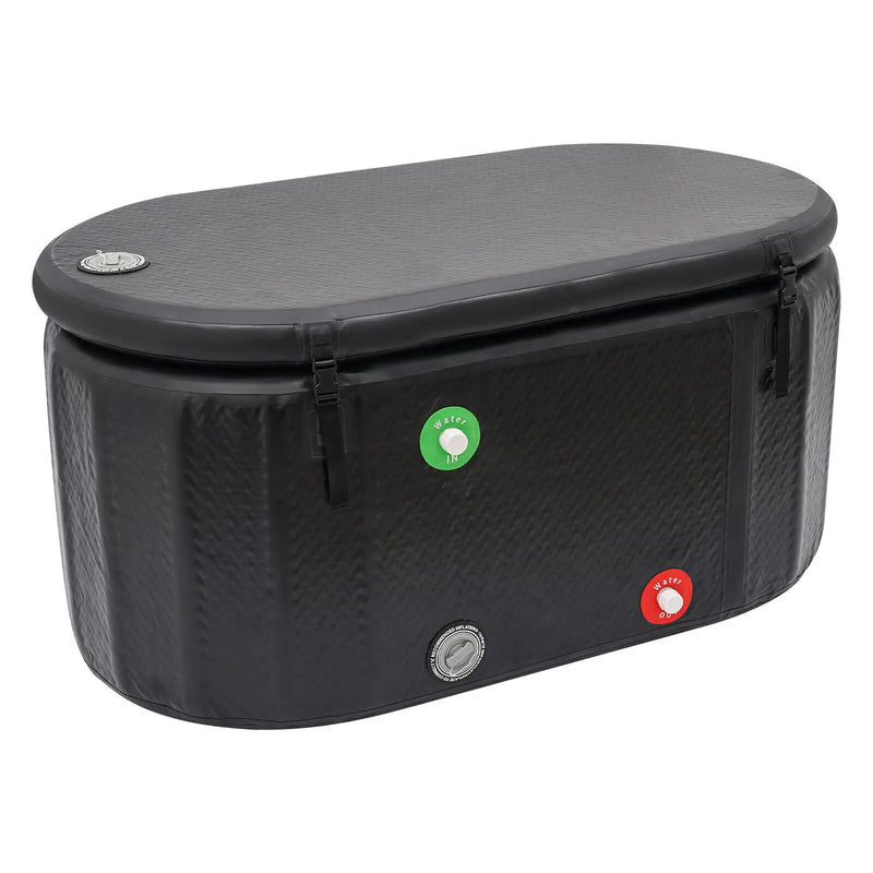 Large 370 Litre Ice Bath Inflatable Cold Water Therapy Tub Compact Immersion Tray - PrimeandBeauty