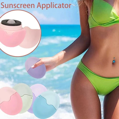 55ml Silicone Suncream Roller Applicator Refillable Oval Isolation Lotion Cream Bottles Stitching Color Cosmetics Tool Travel ﻿ - PrimeandBeauty