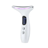 Neck Skin Care Massager Comfortable Facial Massager Face and Neck Beauty Device for Skin Care Adults Men and Women White