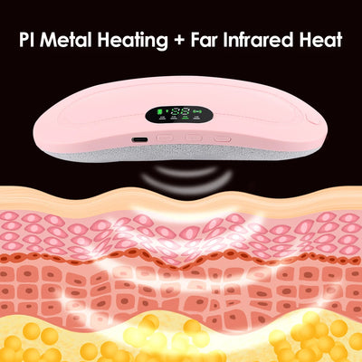 Electric Period Cramp Massager Vibrating Heating Belt for Menstrual Waist Stomach Abdominal Warm Palace Belt - PrimeandBeauty