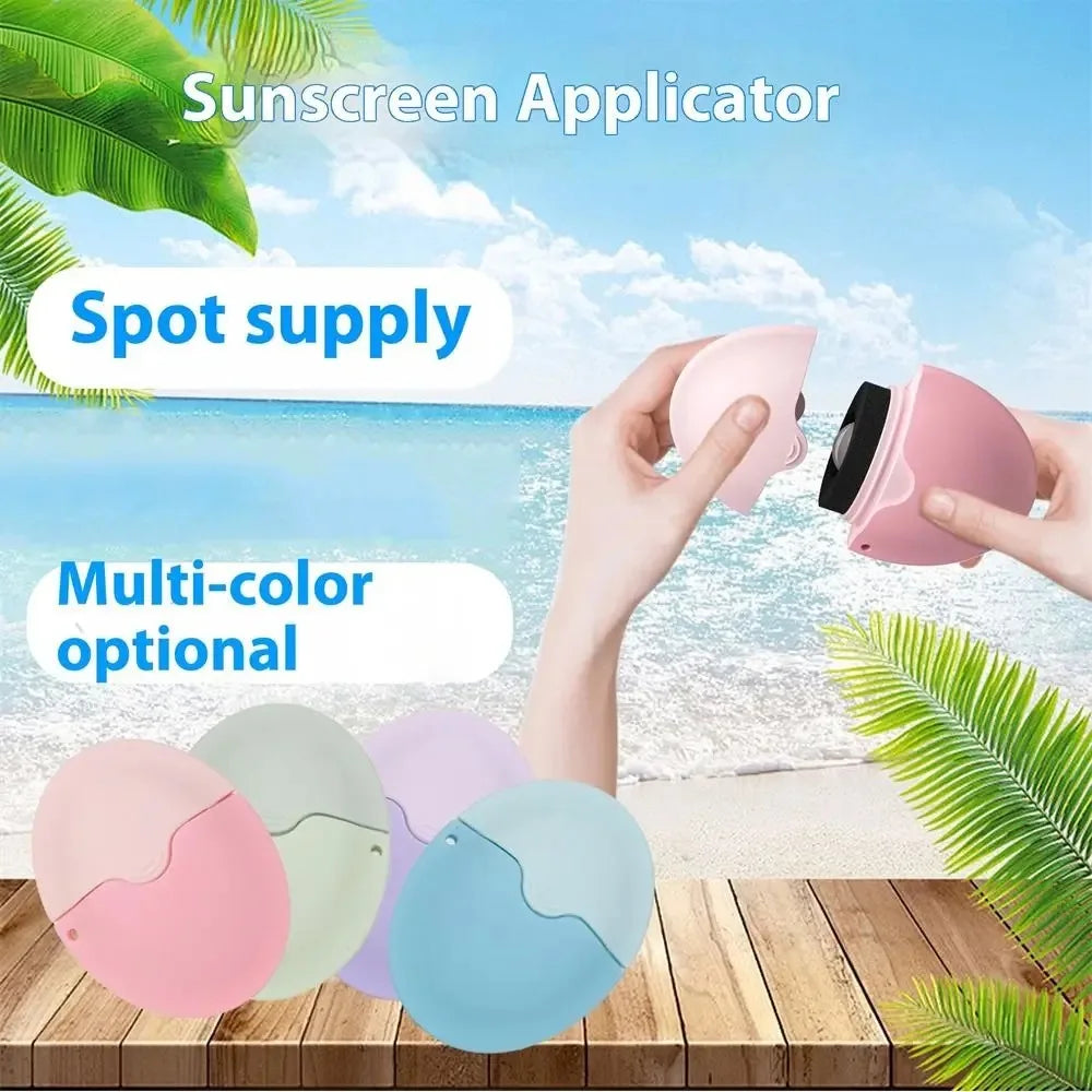 Silicone Suncream Roller Applicator Refillable Oval Isolation Lotion Cream Bottles Stitching Color Sunscreen Lotion Applicator - PrimeandBeauty