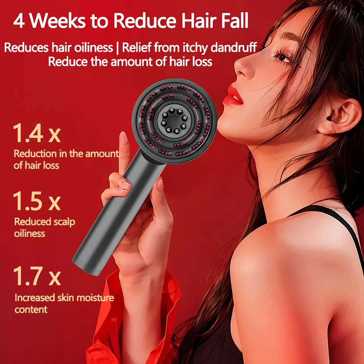 3-in-1 Red Light Massage Comb