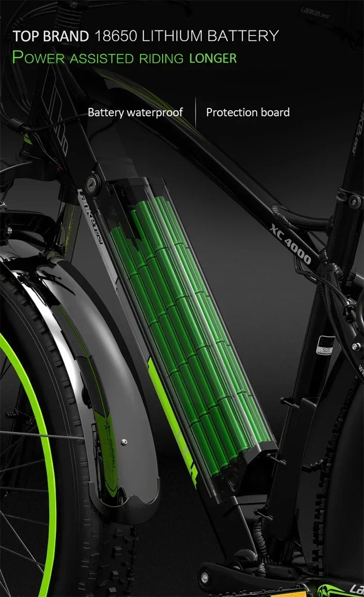 E-bike Vélo électrique à grosse opathie pour adulte, Moteur 1000W, batterie 17,5 AH, 7 vitesses, carton hydraulique, XC4000