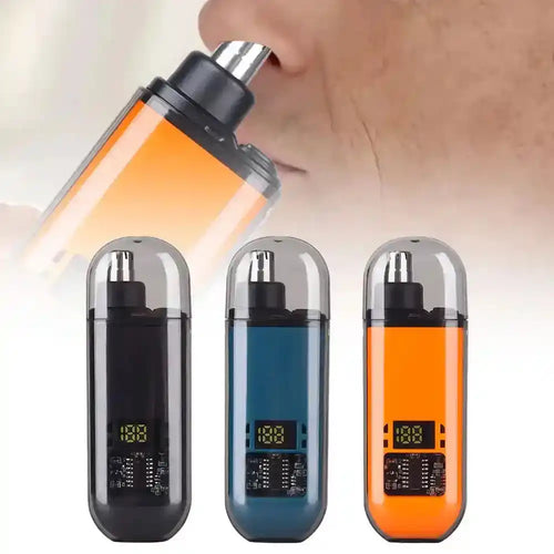 2 In 1 Electric Portable Ear And Nose Hair Trimmer Clipper 2024 Professional Painless Portable Eyebrow For Men - PrimeandBeauty