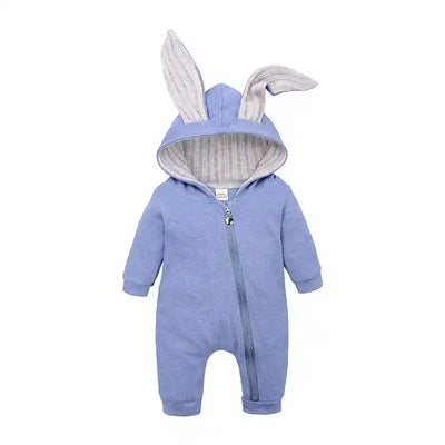 Baby Rompers Boys Girls Newborn 0 to 3 6 9 12 18 Months Boutique Cotton Long Sleeve Rabbit Ear Infant Onesie Spring Fall Clothes - PrimeandBeauty