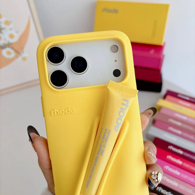 Rhode Silicone iPhone Case with Lip Gloss Holder & Box