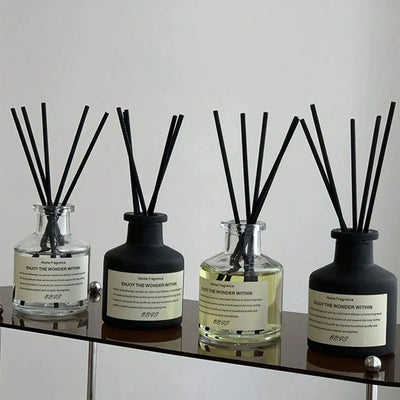 50ml Aromatherapy Essential Oil Flameless Freesia Jasmine Fragrance Oil with Reed Diffuser Stick Home Room Air Freshener Decor - PrimeandBeauty