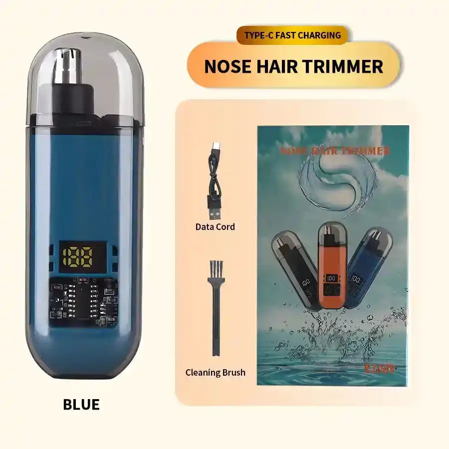 2 In 1 Electric Portable Ear And Nose Hair Trimmer Clipper 2024 Professional Painless Portable Eyebrow For Men - PrimeandBeauty