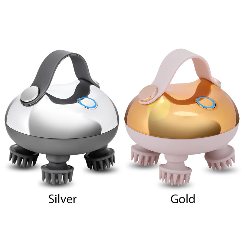 Electric Scalp Massager with 8 Silicone Massage Heads Scalp Kneading Vibrating Device 3 Modes for Hair Growth Stress Relax - PrimeandBeauty